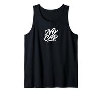 No Cap Funny Modern Slang Authentic Truth Minimalist Graphic Tank Top