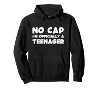 No Cap I'm Officially A Teenager Funny Gen A Slang Pullover Hoodie