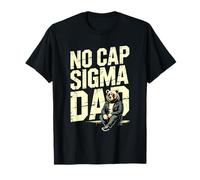 No Cap Sigma Dad Funny Cool Bear Retro Meme For Fatherhood T-Shirt