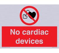 No cardiac devices Sign - 200x150mm - A5L