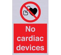 No cardiac devices Sign - 200x300mm - A4P