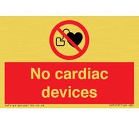 No cardiac devices Sign - 75x50mm - A8L