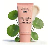 No Cast Just Glow Collagen Sunscreen SPF 50, Face Sun Screen with Broad Spectrum Protection, SPF 50 Face Moisturiser, Lightweight, Non-Greasy, Waterproof, Hydrating for Daily Use, Korean Skincare