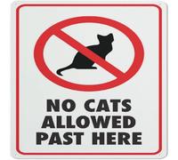 No Cats Allowed Past Here Sign 12X12 Rust Free Aluminum Signs Outdoor Metal Signs For Home Farm Yard, Business