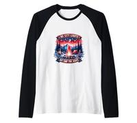 No City Lights Just Camp Fire Nights Hiking Nature Raglan Baseball Tee