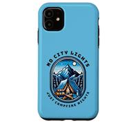 No City Lights Just Campfire Nights Camping Scene Outdoors Case for iPhone 11