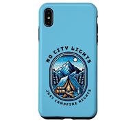 No City Lights Just Campfire Nights Camping Scene Outdoors Case for iPhone XS Max
