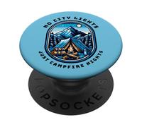 No City Lights Just Campfire Nights Camping Scene Outdoors PopSockets Adhesive PopGrip