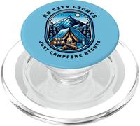 No City Lights Just Campfire Nights Camping Scene Outdoors PopSockets PopGrip for MagSafe