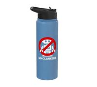 No Clankers Anti-AI No Artificial Intelligence No Automation Stainless Steel Insulated Water Bottle