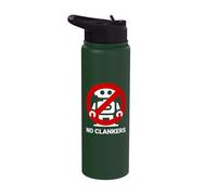 No Clankers Anti-AI No Artificial Intelligence No Automation Stainless Steel Insulated Water Bottle