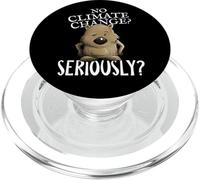 No Climate Change? Seriously? Grumpy Marsupial Wombat PopSockets PopGrip for MagSafe