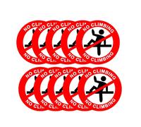 No Climbing On Fence,5 Inch Do Not Climb Sign for Business,Supermarket,10 Pcs Per Pack