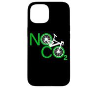 No CO2 Bike Riding Against Climate Change No Emissions MTB Case for iPhone 15