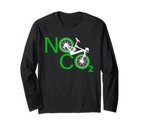 No CO2 Bike Riding Against Climate Change No Emissions MTB Long Sleeve T-Shirt