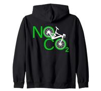No CO2 Bike Riding Against Climate Change No Emissions MTB Zip Hoodie