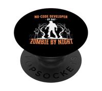 No-Code Developer by Day Zombie by Night Funny Halloween PopSockets Adhesive PopGrip