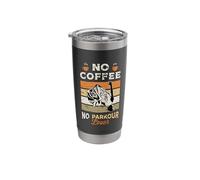 No Coffee No Backflip Freerunning Coffee Lover Parkour Lover Stainless Steel Insulated Tumbler