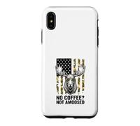 No Coffee Not Amoosed Moose Camo Hunting Humor Case for iPhone XS Max