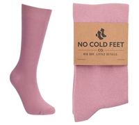 No Cold Feet Fun Colorful Novelty Socks for Men for Dress Casual Formal Groomsmen Wedding, Solid Dusty Rose, One Size