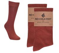 No Cold Feet - Fun Orange Colorful Novelty Socks for Men for Dress Casual Formal Groomsmen Wedding, 2 Pack, Solid Burnt Orange / 2 Pack, One Size