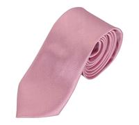 No Cold Feet Mens Silk Tie, Skinny 3-Inch Slim Necktie for Wedding, Birthday, Anniversary, Graduation, Gifts for Him, Solid Dusty Rose, 3-Inch