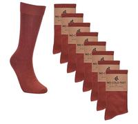 No Cold Feet Orange Socks 8 Pack - Comfortable Groomsmen Socks for Wedding Day, Solid Burnt Orange, 8-13