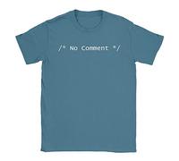 No Comment Mens T-Shirt Small Denim Funny Joke CSS Web Developer IT Geek Present