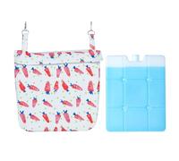 No Condensation Pad for Bunny Cage Accessories, Cooling Pouch with Ice Pack, Washable Cooling Mat, Hangable, Chew-Resistant, 24x26.5cm, for Small Animals Ferret, Guinea Pig, Chinchilla