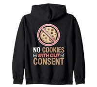No Cookies Without Consent Internet Privacy Web Browsing Zip Hoodie