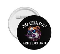 No Crayon Left Behind Crayon Eater Round Badges, Button Pins For Men Women