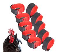 No Crow Rooster Collar 5 Packs - Nylon Noise Free Poultry Collar for Roosters, Chicken Neck Belt Supply for Noise Reduction and Chicken Keeping