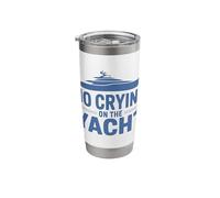 No Crying On The Yacht Funny Sarcastic First World Problem Stainless Steel Insulated Tumbler