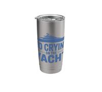 No Crying On The Yacht Funny Sarcastic First World Problem Stainless Steel Insulated Tumbler