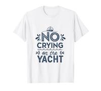 No Crying On The Yacht Joke Sarcastic Summer Boating T-Shirt