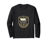 No Crying on the Yacht Retro Coastal Style Long Sleeve T-Shirt