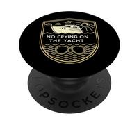 No Crying on the Yacht Retro Coastal Style PopSockets Adhesive PopGrip