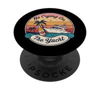 No Crying on the Yacht Retro Sunset Design PopSockets Adhesive PopGrip