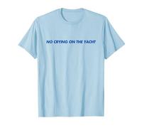 No Crying On The Yacht Shirt Y2k Aesthetic Trendy Blue T-Shirt