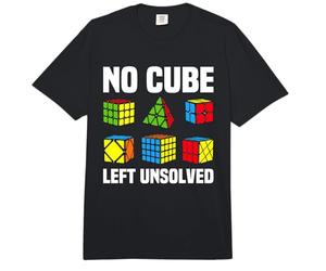 No Cube Left Unsolved Competitive Speed Cubing Puzzle Comfort Colors Adult Heavyweight T-Shirt