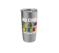No Cube Left Unsolved Competitive Speed Cubing Puzzle Stainless Steel Insulated Tumbler