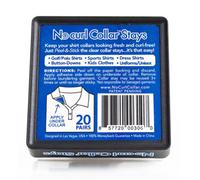 NO CURL Collar Stays/Stiffeners/Bones - Men/Women Must Have Polo Shirt Accessory 20-Pairs Box