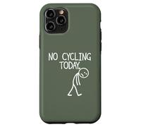 No Cycling Today Funny Bike Stick Figure Case for iPhone 11 Pro