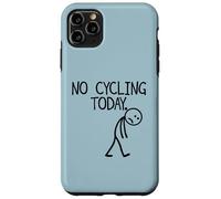 No Cycling Today Funny Bike Stick Figure Case for iPhone 11 Pro Max