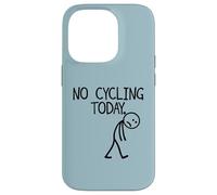 No Cycling Today Funny Bike Stick Figure Case for iPhone 14 Pro