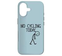 No Cycling Today Funny Bike Stick Figure Case for iPhone 17