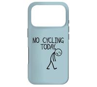 No Cycling Today Funny Bike Stick Figure Case for iPhone 17 Pro