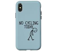 No Cycling Today Funny Bike Stick Figure Case for iPhone X/XS