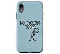 No Cycling Today Funny Bike Stick Figure Case for iPhone XR