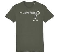 No Cycling Today Tee Bicycle Unisex Shirt Military Green